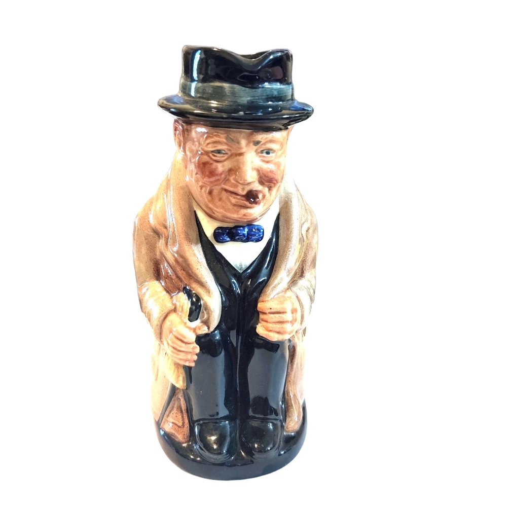 Royal Doulton Winston Churchill Character Toby Jug/ creamer 4 " tall.